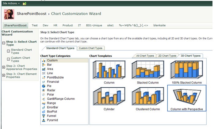 Sharepoint 2010 Excel Chart