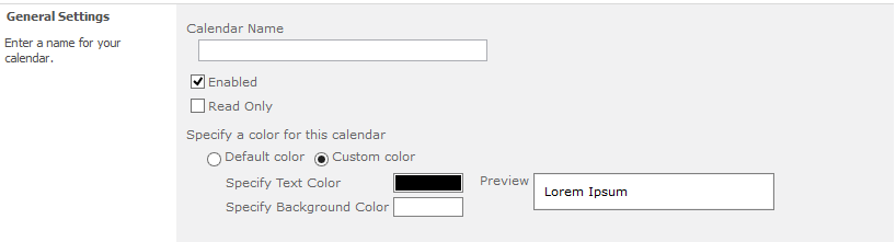 calendar color