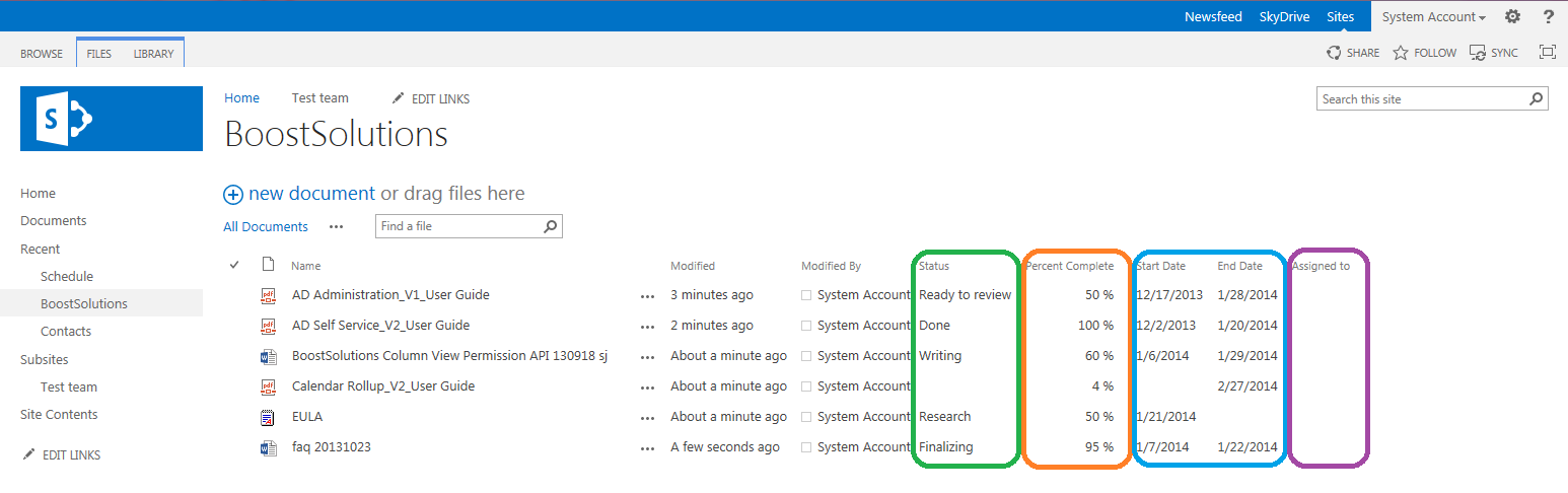 metadata column