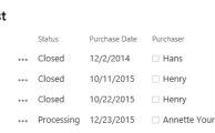 How to create a Purchase order using Collection Column