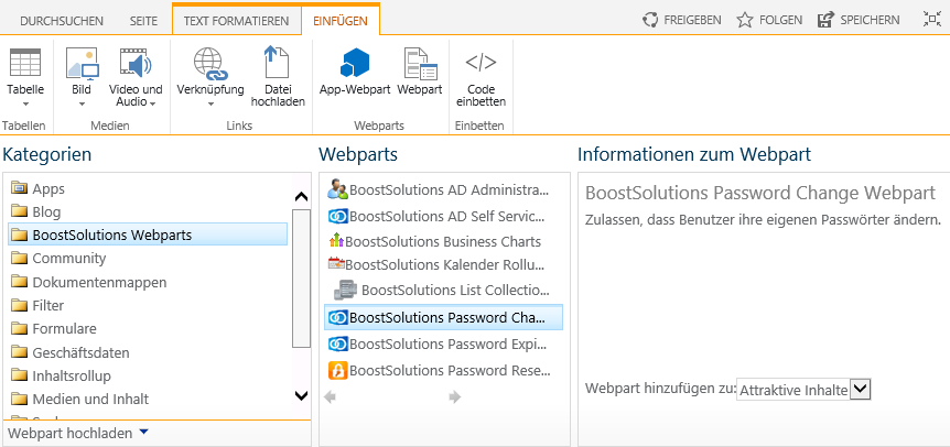 SharePoint Kennwort