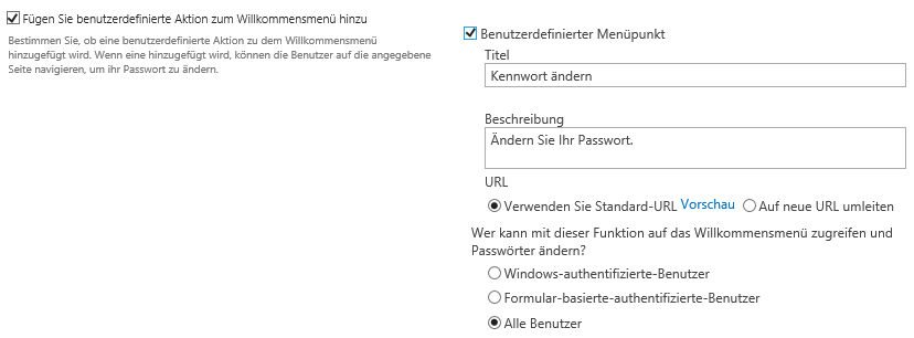 SharePoint Kennwort