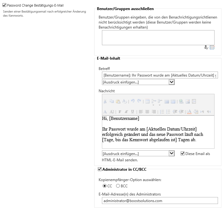 SharePoint Kennwort