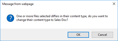 The content type of SharePoint files can be changed.