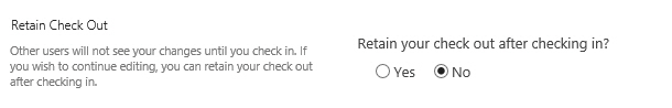 Remain check out after checking in SharePoint files.