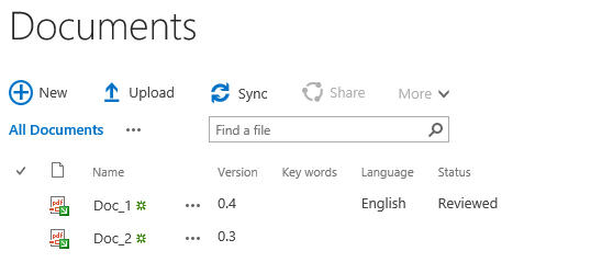 SharePoint document properties contain empty record type.