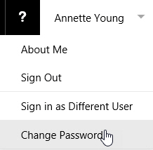 change password for SharePoint.
