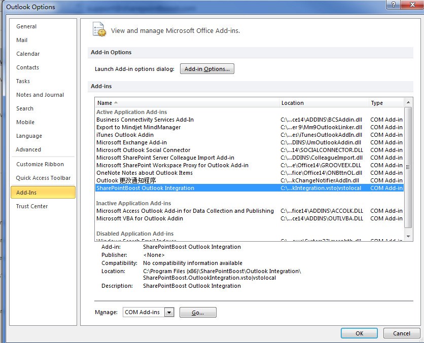 Troubleshooting SharePoint Outlook Integration 2.0 Issues