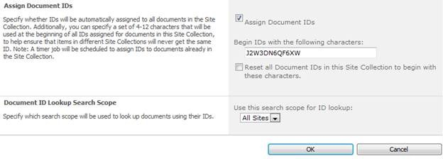 Document ID in SharePoint Server 2010