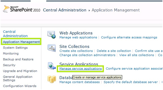 How to create SharePoint 2010 Metadata Services Application