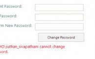 Why is there always the tips "can not change password" for password change?