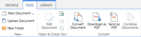 Convert a document to a PDF file on SharePoint