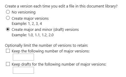 SharePoint Versioning