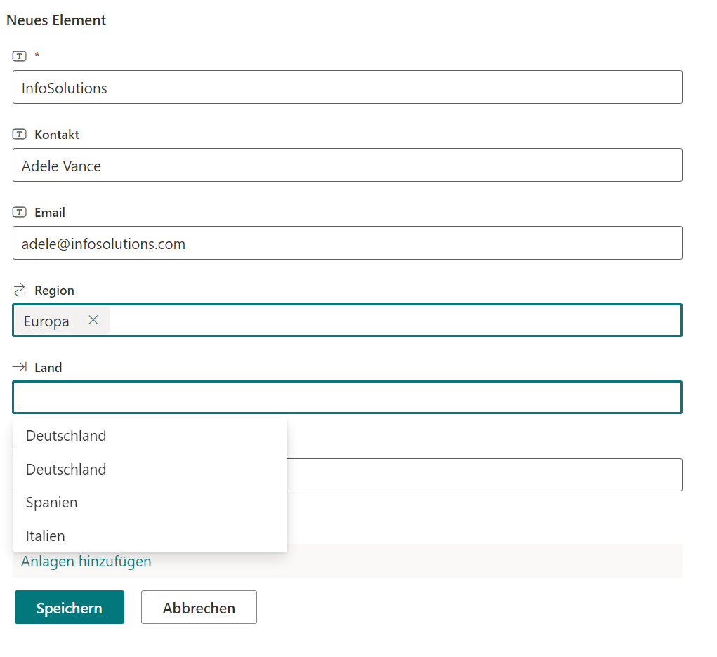 Cascaded Lookup App