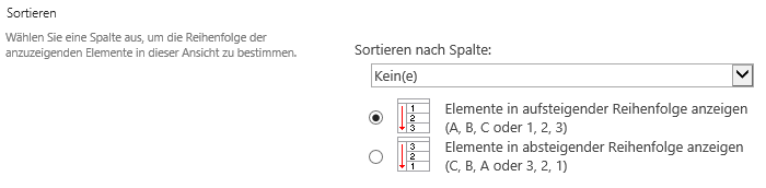 Sharepoint Listenansicht bestimmen