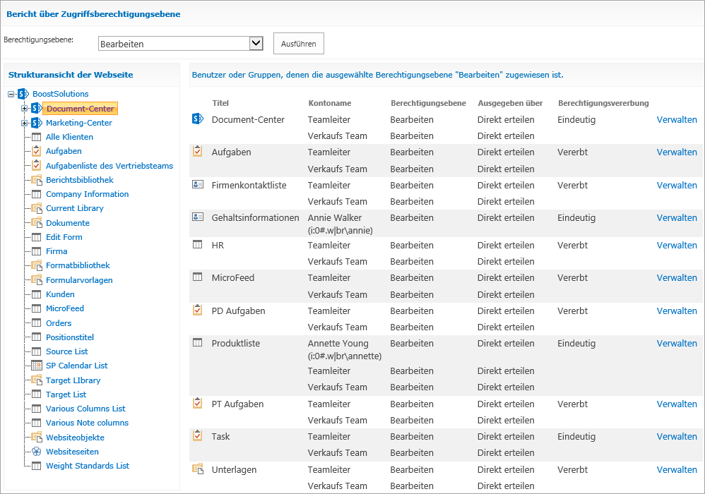 sharepoint Berechtigung, sharepoint Zugriffsrechte 