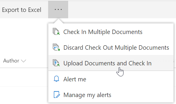 Select multiple documents to discard check out