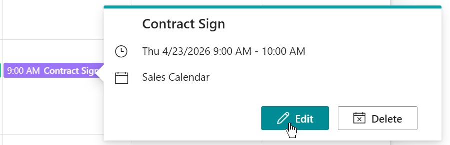 Edit Events on Calendar Rollup Web Part