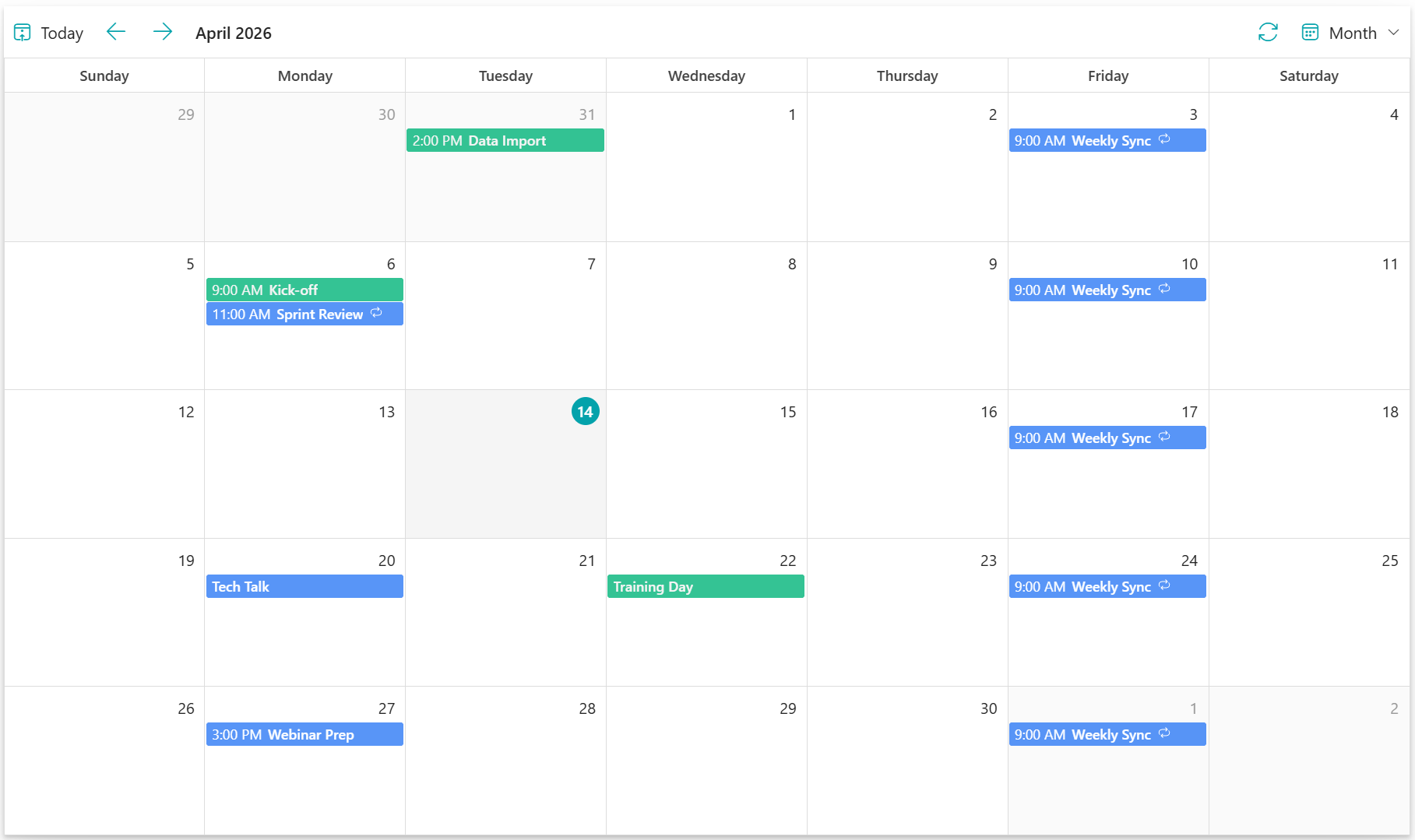 Events from Group Calendar