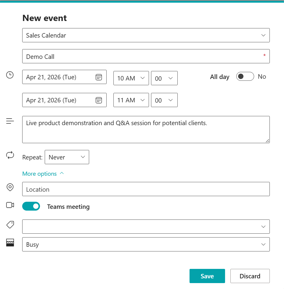 Create Events on Calendar Rollup Web Part