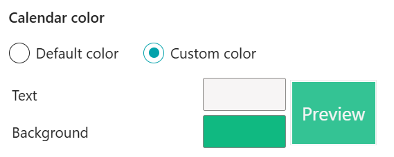 Color settings for Calendar Rollup Web Part