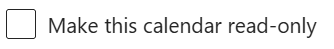 Read-only settings for Calendar Rollup Web Part