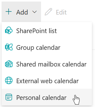 Personal Calendar for Calendar Rollup Web Part