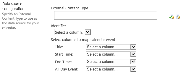 External Content Type Source