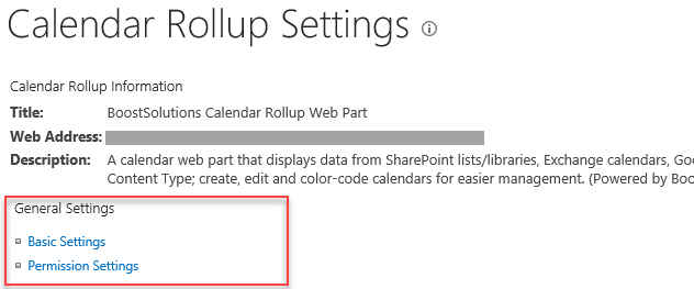  SharePoint calendar general settings