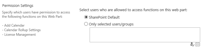 SharePoint calendar permission settings