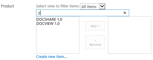 SharePoint Cross-site Lookup settings: Filter by view & Create New Item