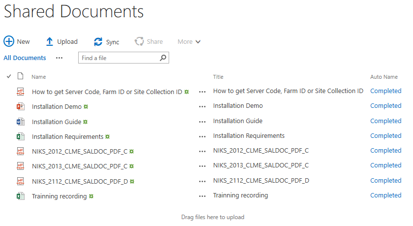 SharePoint Document Auto Title upload documents