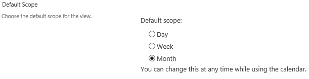 SharePoint list collection default scope