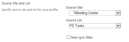 SharePoint List Sync except.
