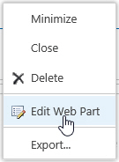 edit web parts.