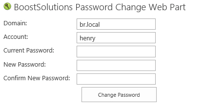 password change for SharePoint.