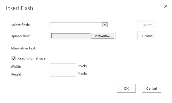 Insert Flash to SharePoint