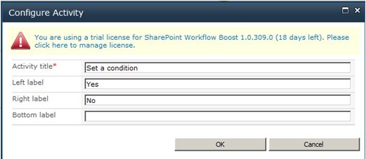 Configure SharePoint workflow activity 